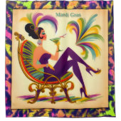 Mardi Gras Martini Woman Duschvorhang (Vorderseite)