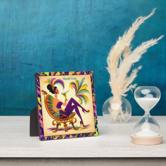 Mardi Gras Martini Woman Fotoplatte (InSitu)