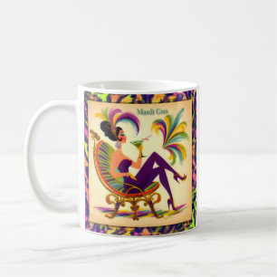 Mardi Gras Martini Woman Kaffeetasse