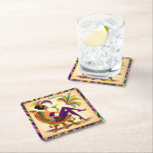 Mardi Gras Martini Woman Rechteckiger Pappuntersetzer (Vor Ort)