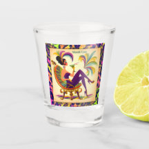 Mardi Gras Martini Woman