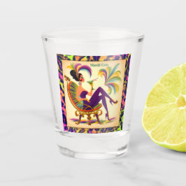 Mardi Gras Martini Woman Schnapsglas
