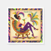 Mardi Gras Martini Woman Serviette (Vorderseite)