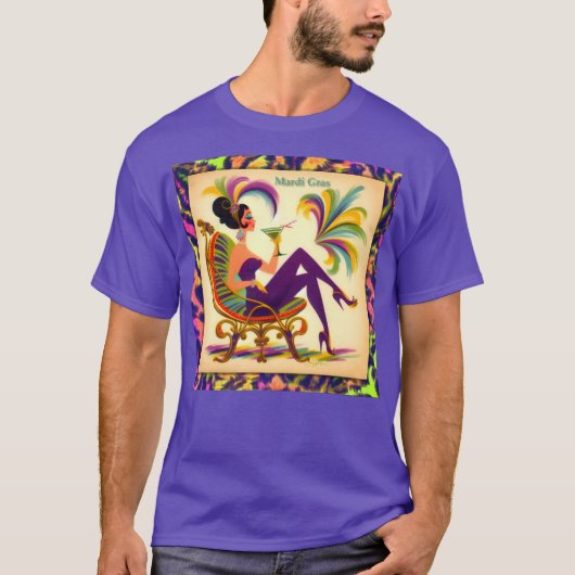 Mardi Gras Martini Woman T-Shirt (Vorderseite)