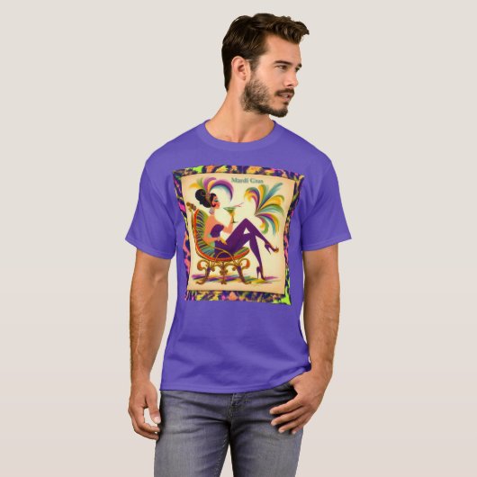 Mardi Gras Martini Woman T-Shirt (Vorne ganz)
