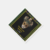 Mardi Gras Mask 21. Geburtstag Party Serviette (Ecke)