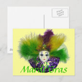 Mardi Gras Mask 2 Postkarte (Vorne/Hinten)