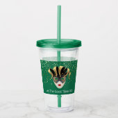 Mardi Gras Mask Acrylic Tumbler & Straw Acryltrinkbecher (Vorderseite)