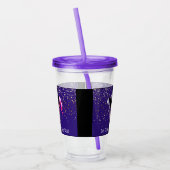Mardi Gras Mask Acrylic Tumbler & Straw Acryltrinkbecher (Links)