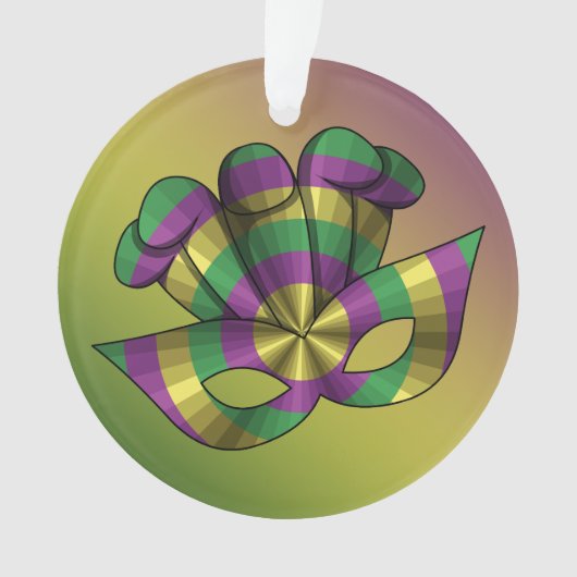 Mardi Gras Mask Akryllische Ornamente (Vorderseite)