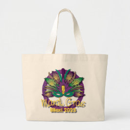 Mardi Gras Mask Bag 2025 - Biloxi, MS Jumbo Stoffbeutel