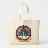 Mardi Gras Mask Bag 2025 - Mobile, AL Jumbo Stoffbeutel (Vorne)