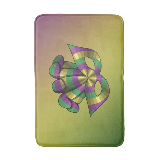 Mardi Gras Mask Bath Mat Badematte (Vorderseite Vertikal)