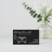 Mardi Gras Mask Black Business Cards Visitenkarte (Stehend Vorderseite)