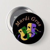Mardi Gras Mask Button (Vorne & Hinten)