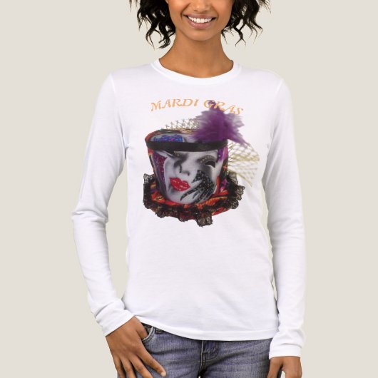 Mardi Gras Mask Colourful Tri-Blend Shirt (Vorderseite)