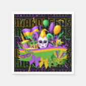 MARDI GRAS Mask Coquette Bows Serviette (Vorderseite)