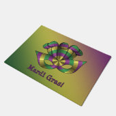 Mardi Gras Mask Doormat Fußmatte (Schrägansicht)