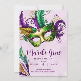 Mardi Gras Mask Einladung