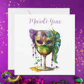 Mardi Gras Mask Einladung