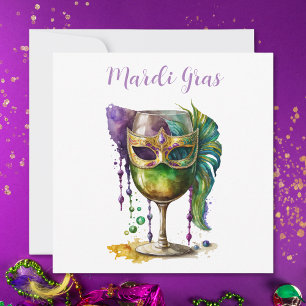 Mardi Gras Mask Einladung