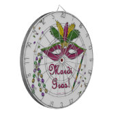 Mardi Gras Mask Feather Beads Dartscheibe (Vorderseite Links)