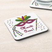 Mardi Gras Mask Feather Beads Untersetzer (Linke Seite)