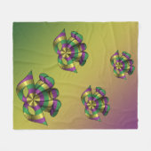 Mardi Gras Mask Fleece Blanket (Vorderseite (Horizontal))