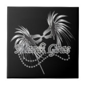 Mardi Gras Mask Fliese (Vorderseite)
