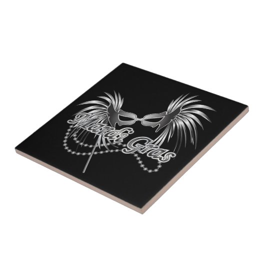 Mardi Gras Mask Fliese (Seite)