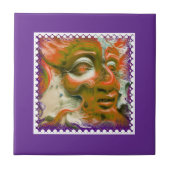 Mardi Gras Mask Fliese (Vorderseite)