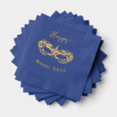 Mardi Gras Mask Gold Servietten Mit Folie (Insitu (Gestapelt))