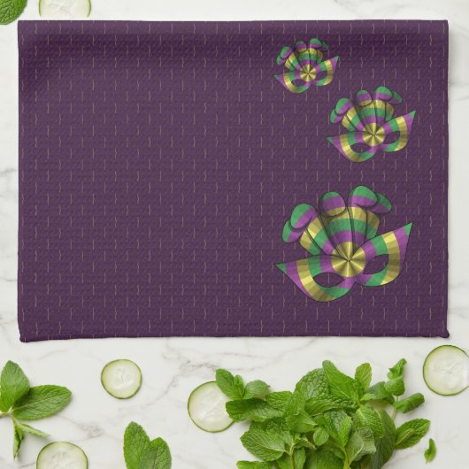 Mardi Gras Mask Handtuch (Gefaltet)