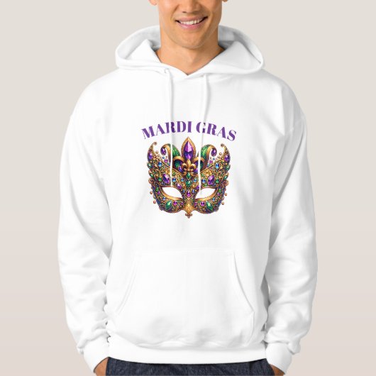 Mardi Gras Mask  Hoodie (Vorderseite)