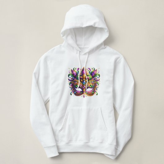 Mardi Gras Mask  Hoodie (Design vorne)
