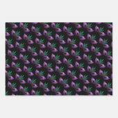 Mardi Gras Mask Lila-Green-Gold-Glitzern Geschenkpapier Set (Vorderseite)