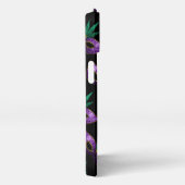 Mardi Gras Mask Lila grüne Glitzern iPhone Hülle (Rechte Seite)