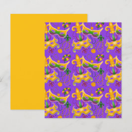 Mardi Gras Mask Lilie Beads King Cake