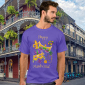 Mardi Gras Mask Lilie Beads King Cake T-Shirt