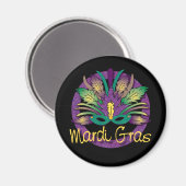 Mardi Gras Mask Magnet (Vorderseite/Rückseite)