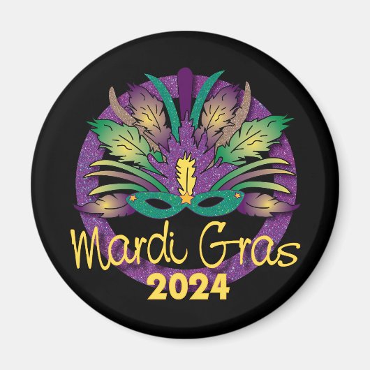 Mardi Gras Mask Magnet - 2024 (Vorne)