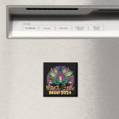 Mardi Gras Mask Magnet - 2024 - Biloxi, MS (In Situ (Geschirrspüler))