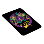 Mardi Gras Mask Magnet - 2024 - Mobile (Rechte Seite)