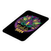 Mardi Gras Mask Magnet - 2024 - Mobile (Linke Seite)