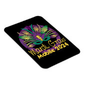 Mardi Gras Mask Magnet - 2024 - Mobile (Rechte Seite)