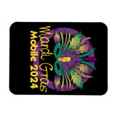 Mardi Gras Mask Magnet - 2024 - Mobile (Horizontal)