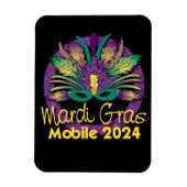 Mardi Gras Mask Magnet - 2024 - Mobile (Vertikal)
