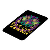 Mardi Gras Mask Magnet - 2024 - Mobile (Linke Seite)