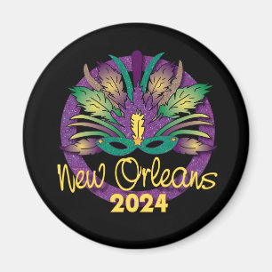Mardi Gras Mask Magnet - 2024 - New Orleans