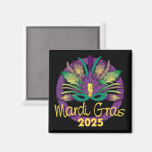 Mardi Gras Mask Magnet - 2025 (Vorderseite/Rückseite)
